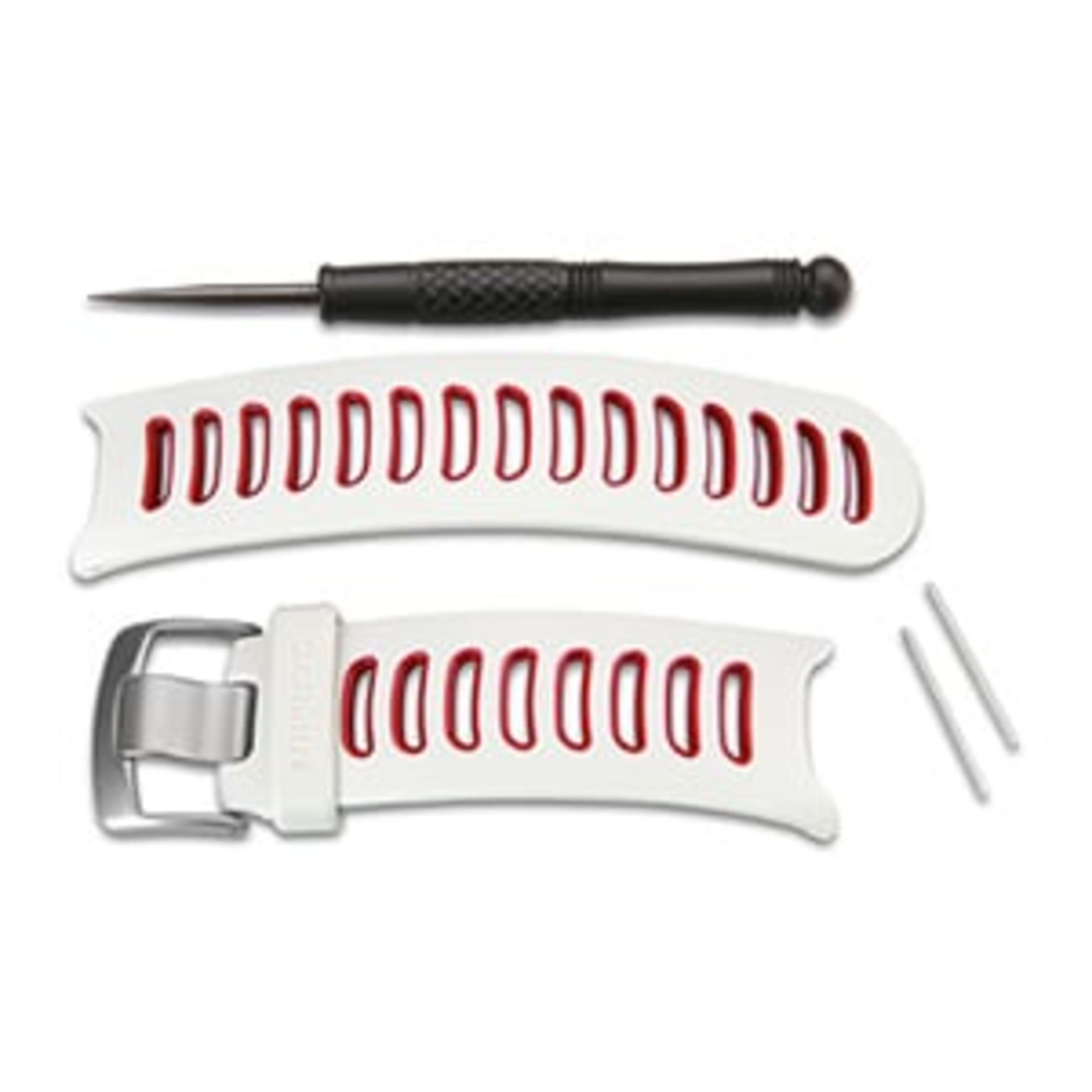 Watch Bands - White/Red Band