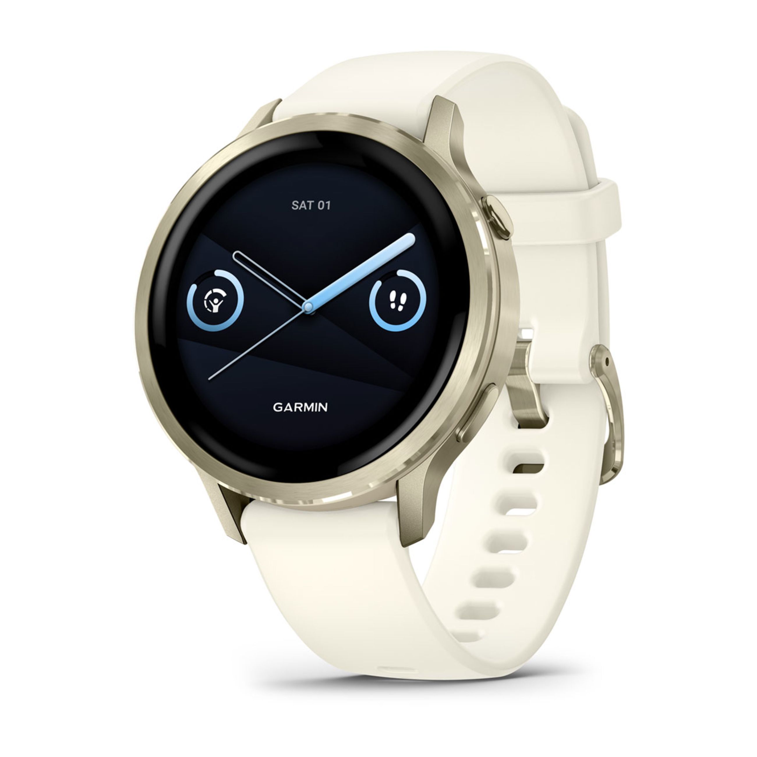 Venu 4 – 45 Mm - Lunar Gold With Bone Silicone Band