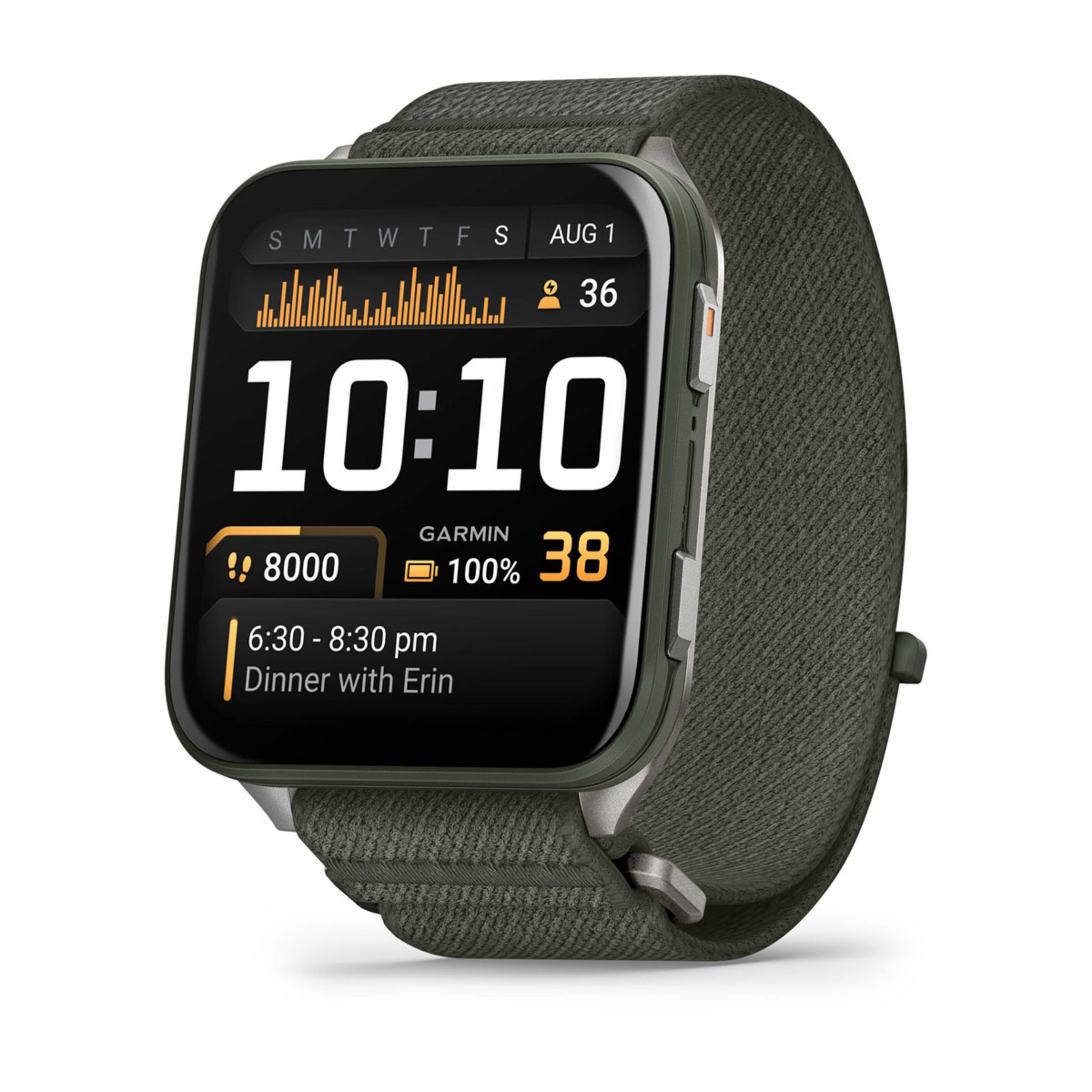 Venu X1 - Moss With Titanium Caseback And Moss Comfortfit Nylon Band