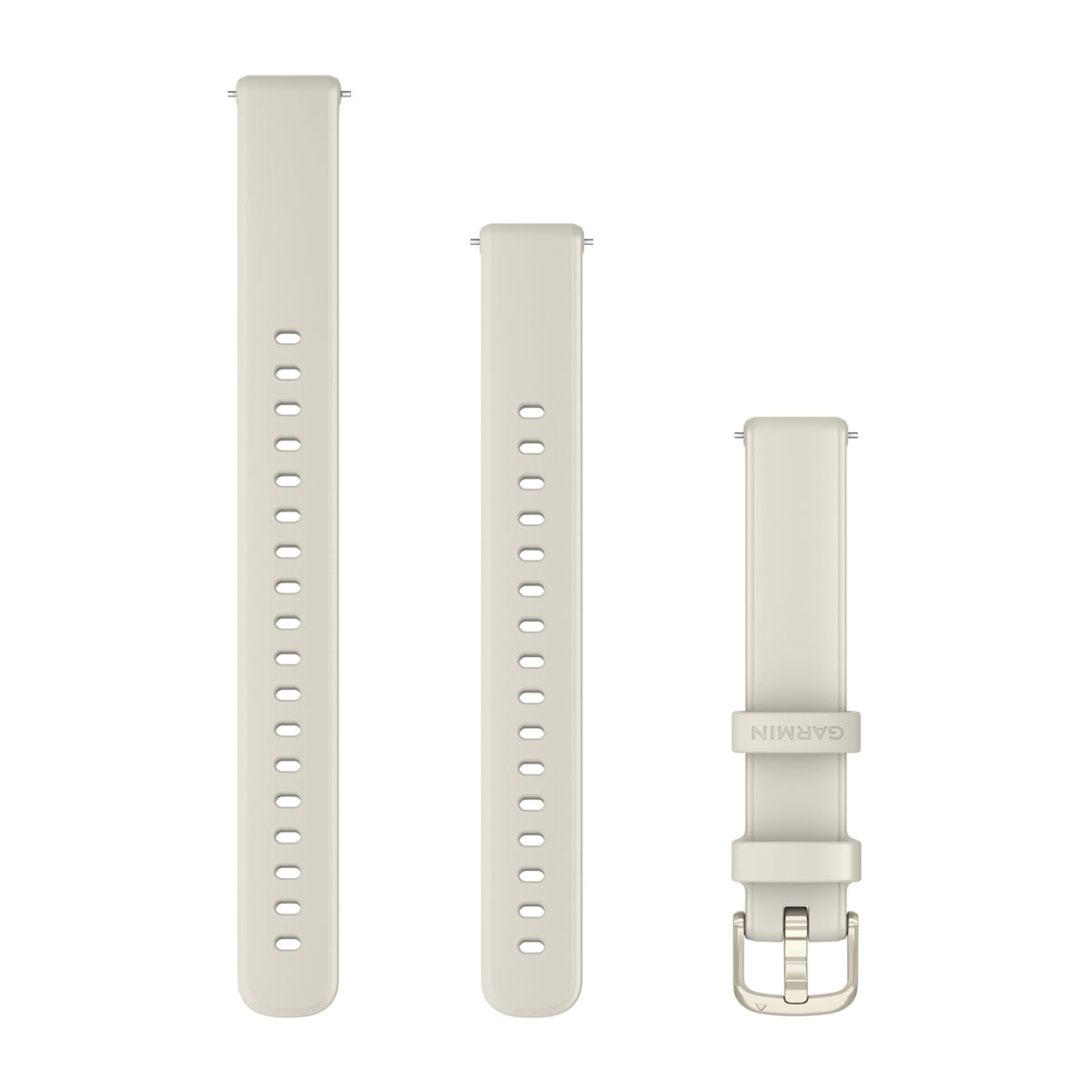 Lily 2 Bands - Bone Silicone With Lunar Gold Hardware