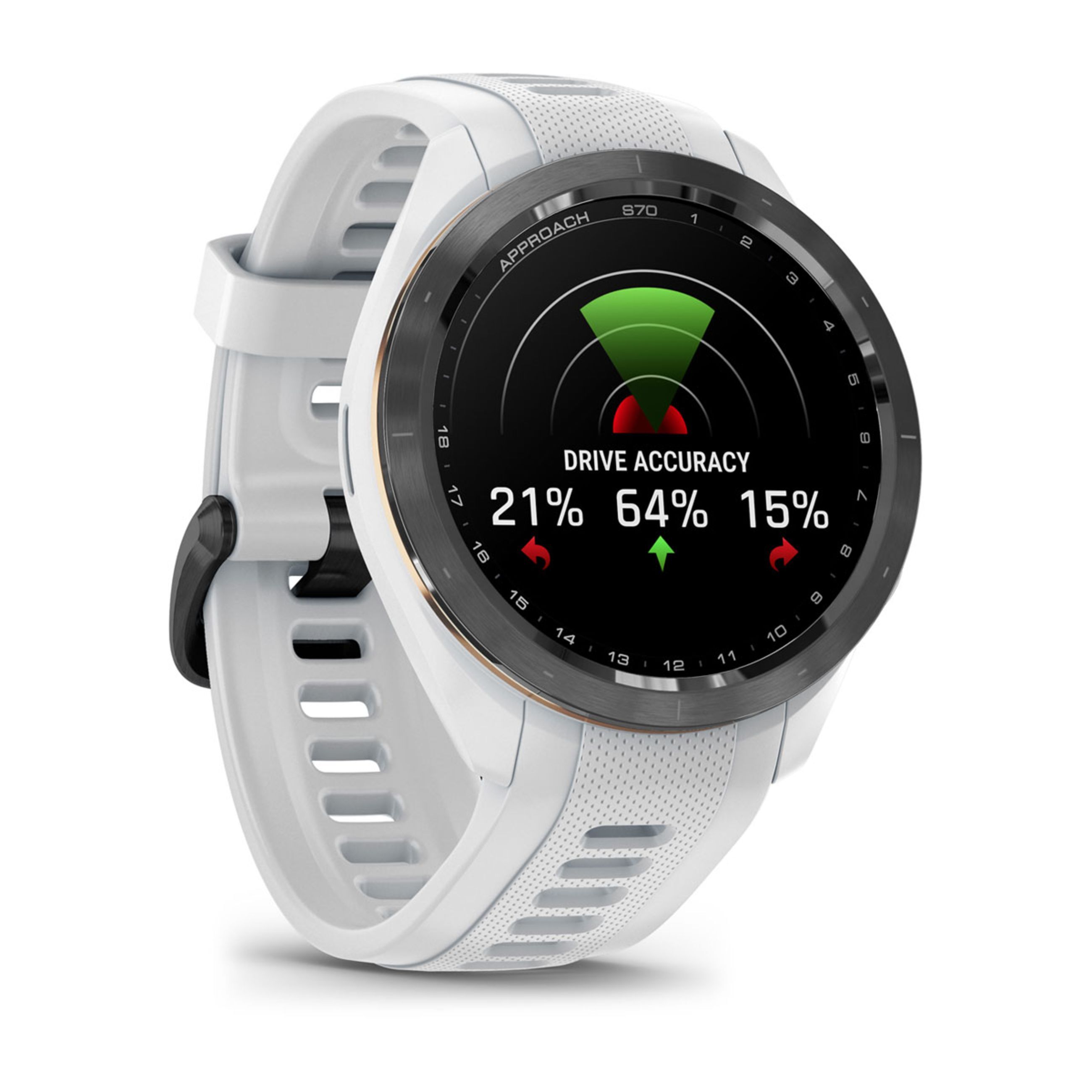 Approach S70 - 47 Mm - Black/Peach Ceramic Bezel With White Silicone Band - Image 3