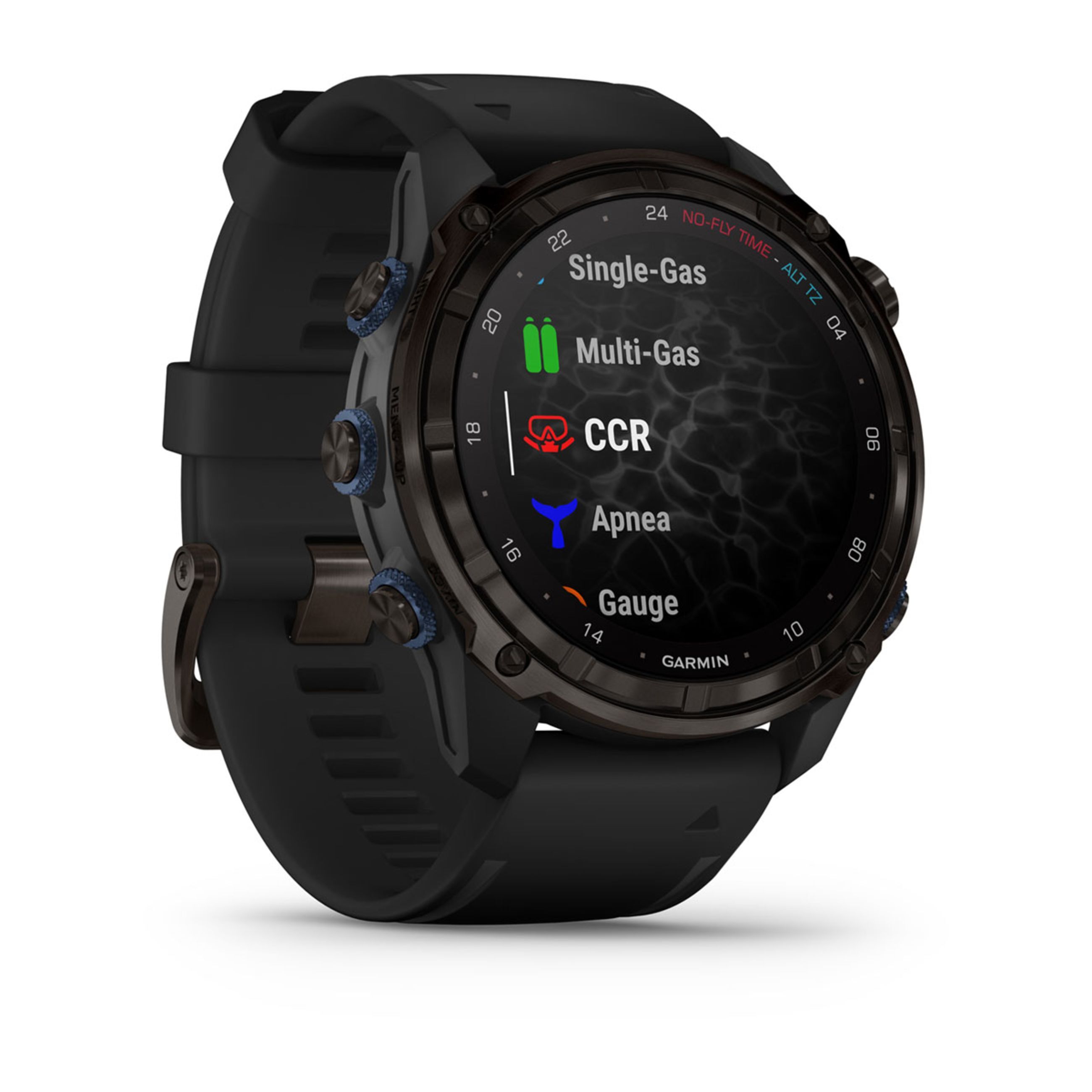 Descent Mk3 – 43 Mm - Carbon Gray Dlc Titanium With Black Silicone Band - Image 3