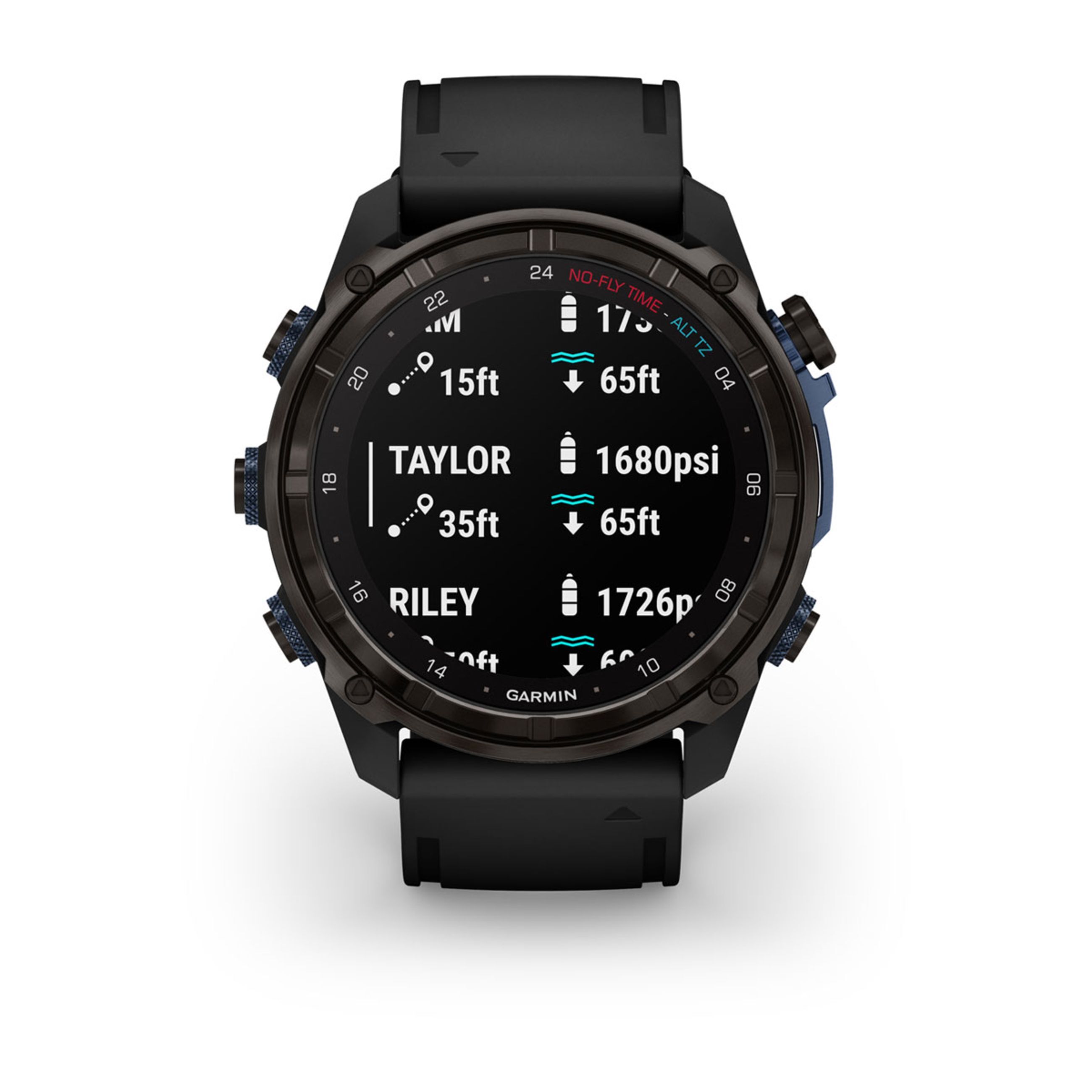 Descent Mk3 – 43 Mm - Carbon Gray Dlc Titanium With Black Silicone Band And Descent T2 Transceiver - Image 4