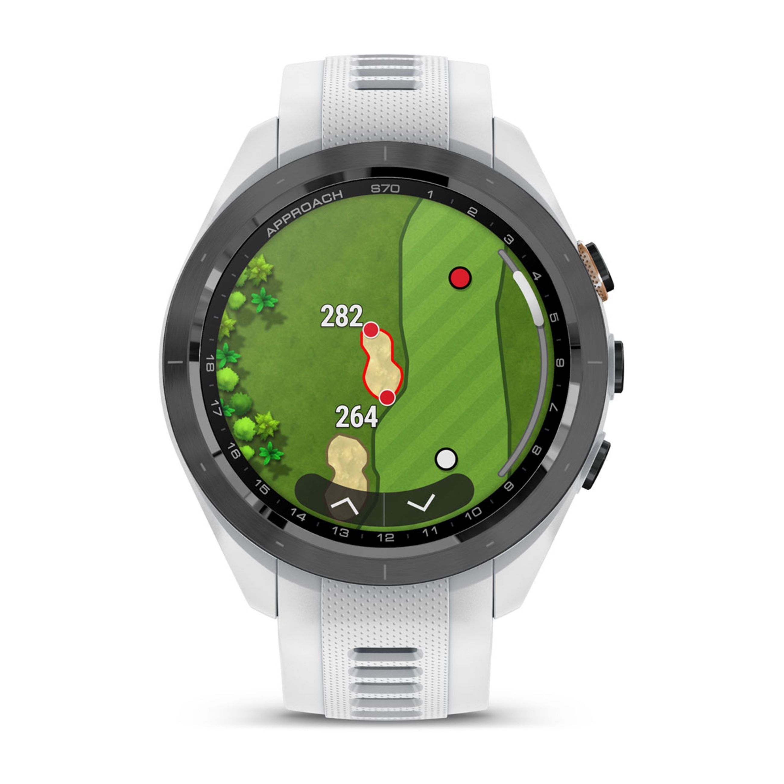 Approach S70 - 47 Mm - Black/Peach Ceramic Bezel With White Silicone Band - Image 4
