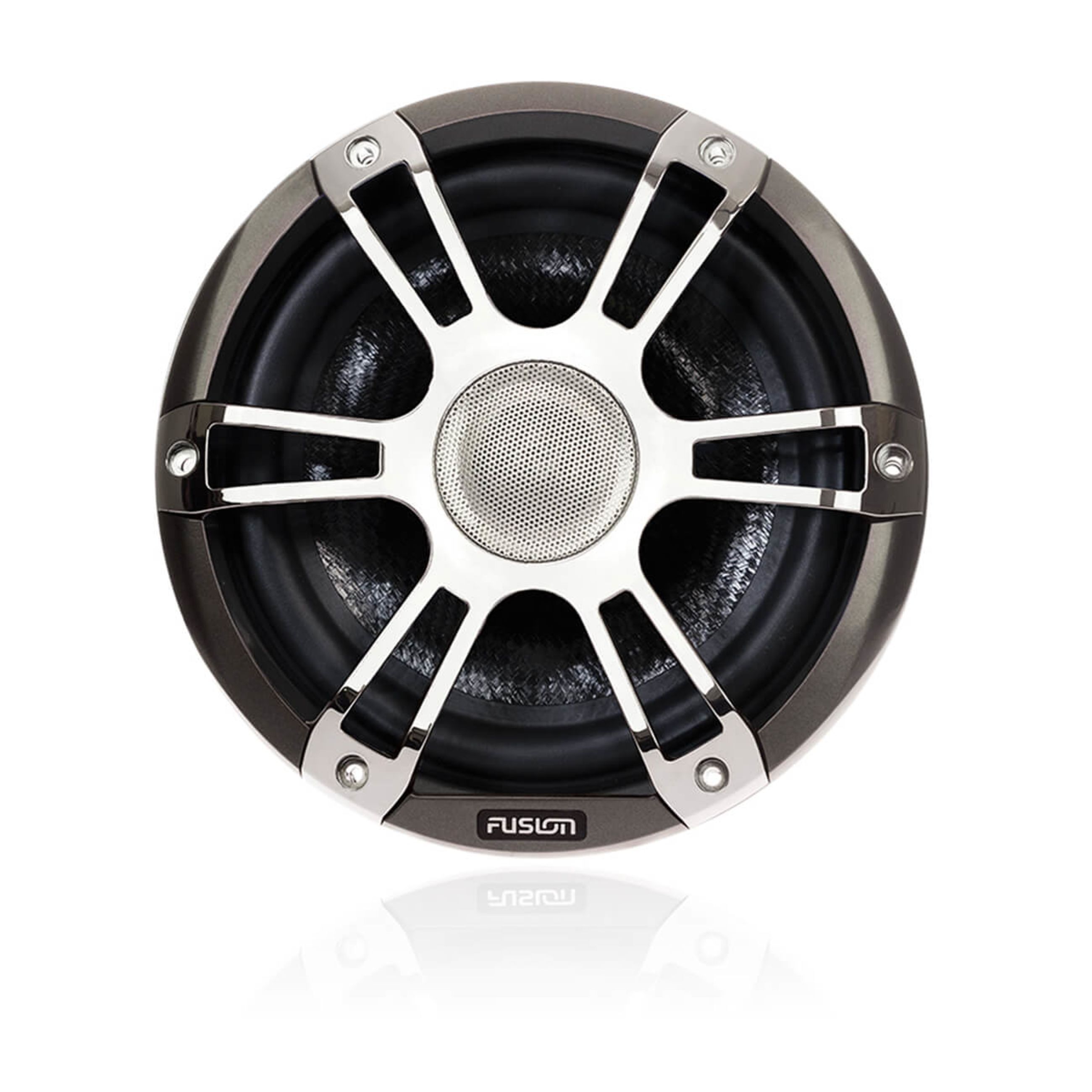 Fusion Signature Series 3 Marine Wake Tower Speakers - 7.7" 280 Watt Coaxial Sports Chrome Marine Speakers (Pair) With Crgbw Led Lighting - Image 2