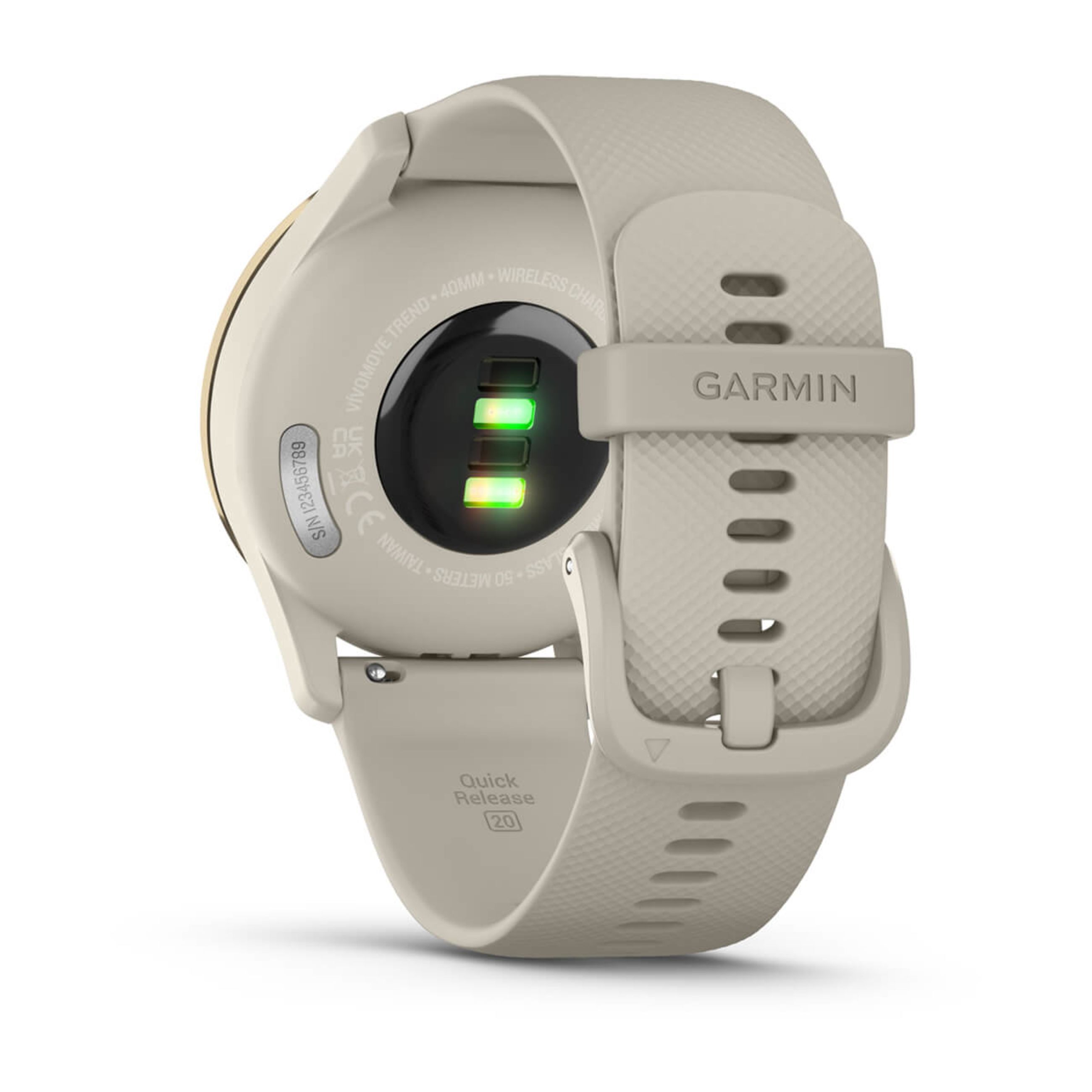 VíVomove Trend - Cream Gold Stainless Steel Bezel With French Gray Case And Silicone Band - Image 6