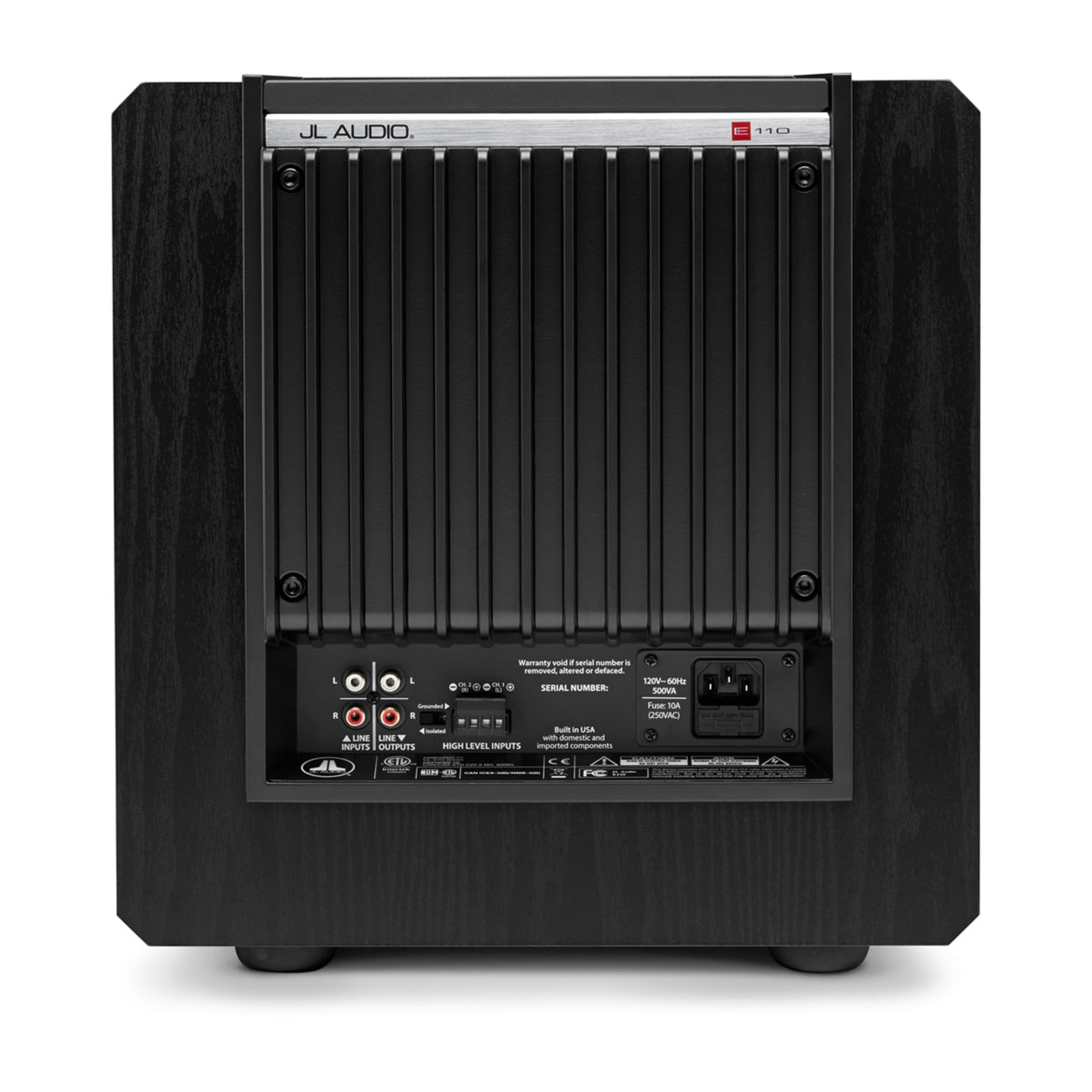 Jl Audio E-Sub Powered Subwoofer - 10" With Black Ash Finish (E110-Ash) - Image 6