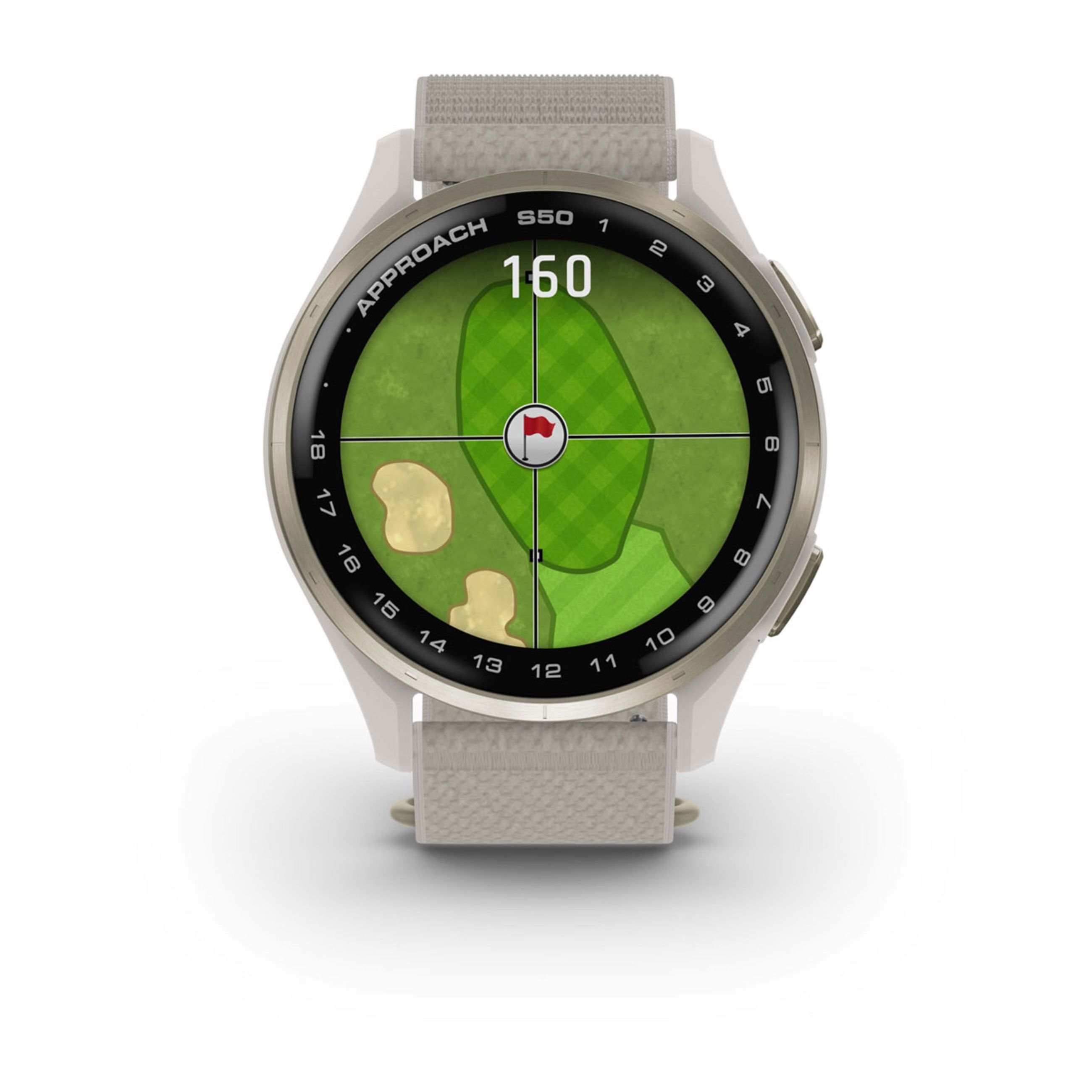 Approach S50 - Cream Gold Aluminum Bezel With Ivory Comfortfit Nylon Band - Image 6