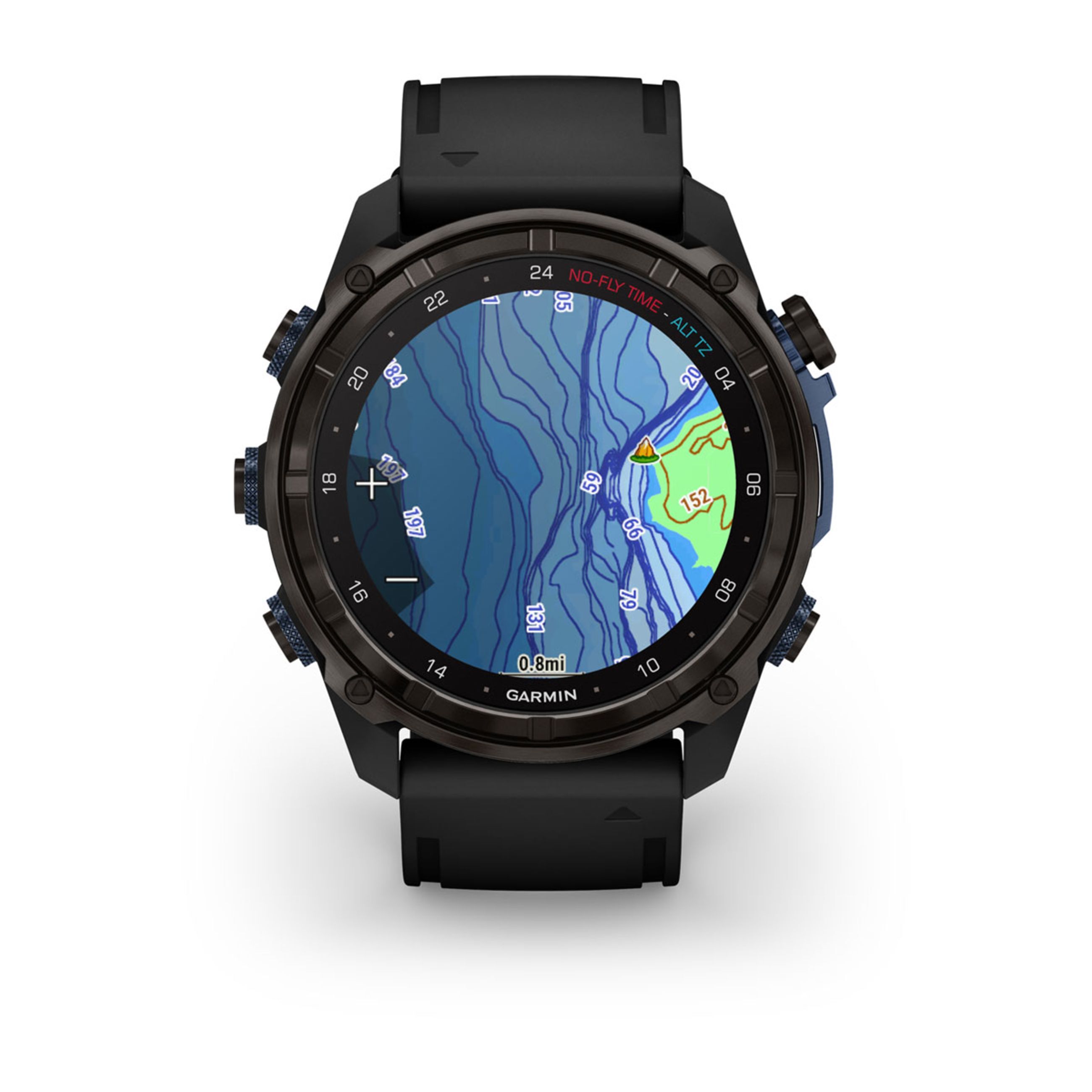 Descent Mk3 – 43 Mm - Carbon Gray Dlc Titanium With Black Silicone Band And Descent T2 Transceiver - Image 6
