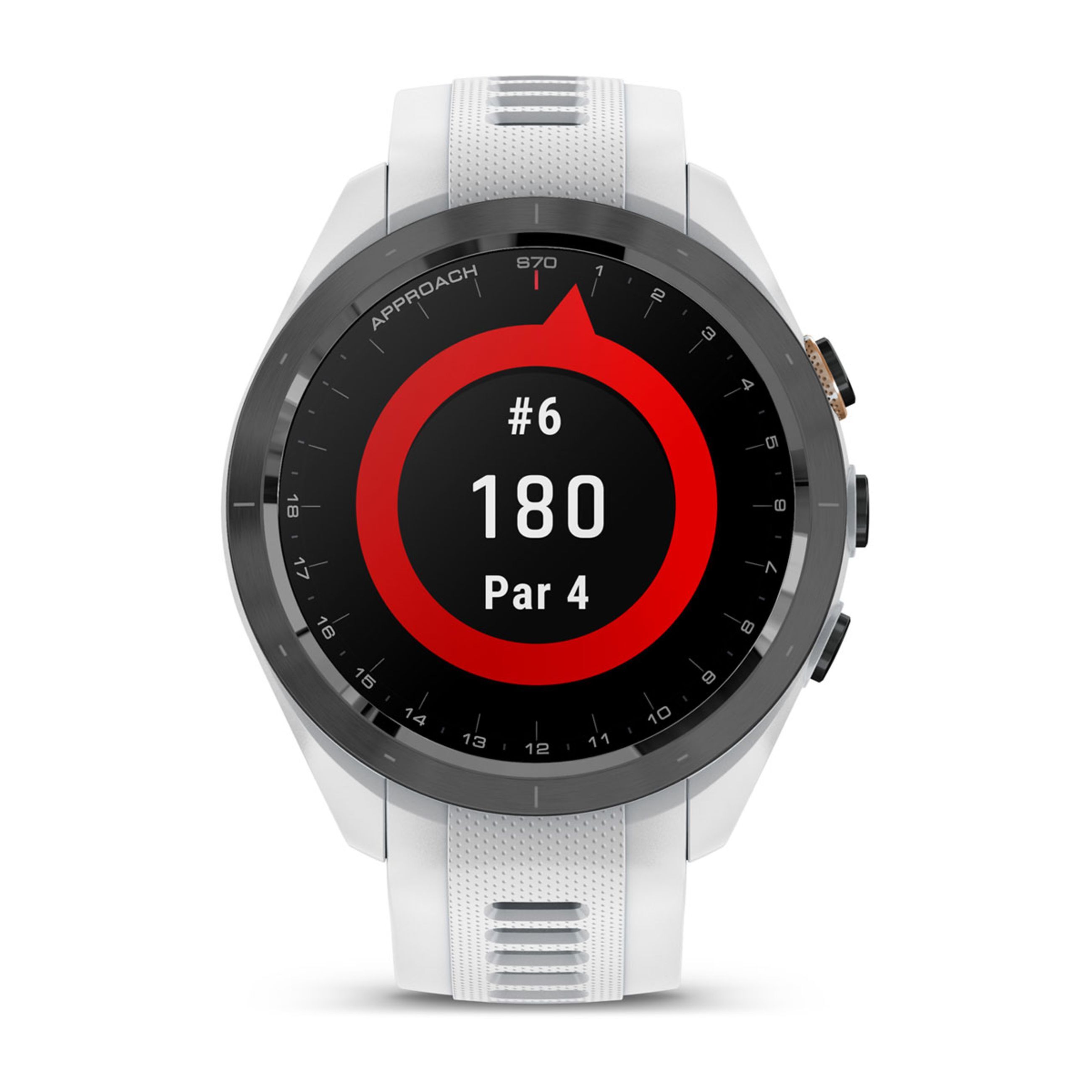 Approach S70 - 47 Mm - Black/Peach Ceramic Bezel With White Silicone Band - Image 6