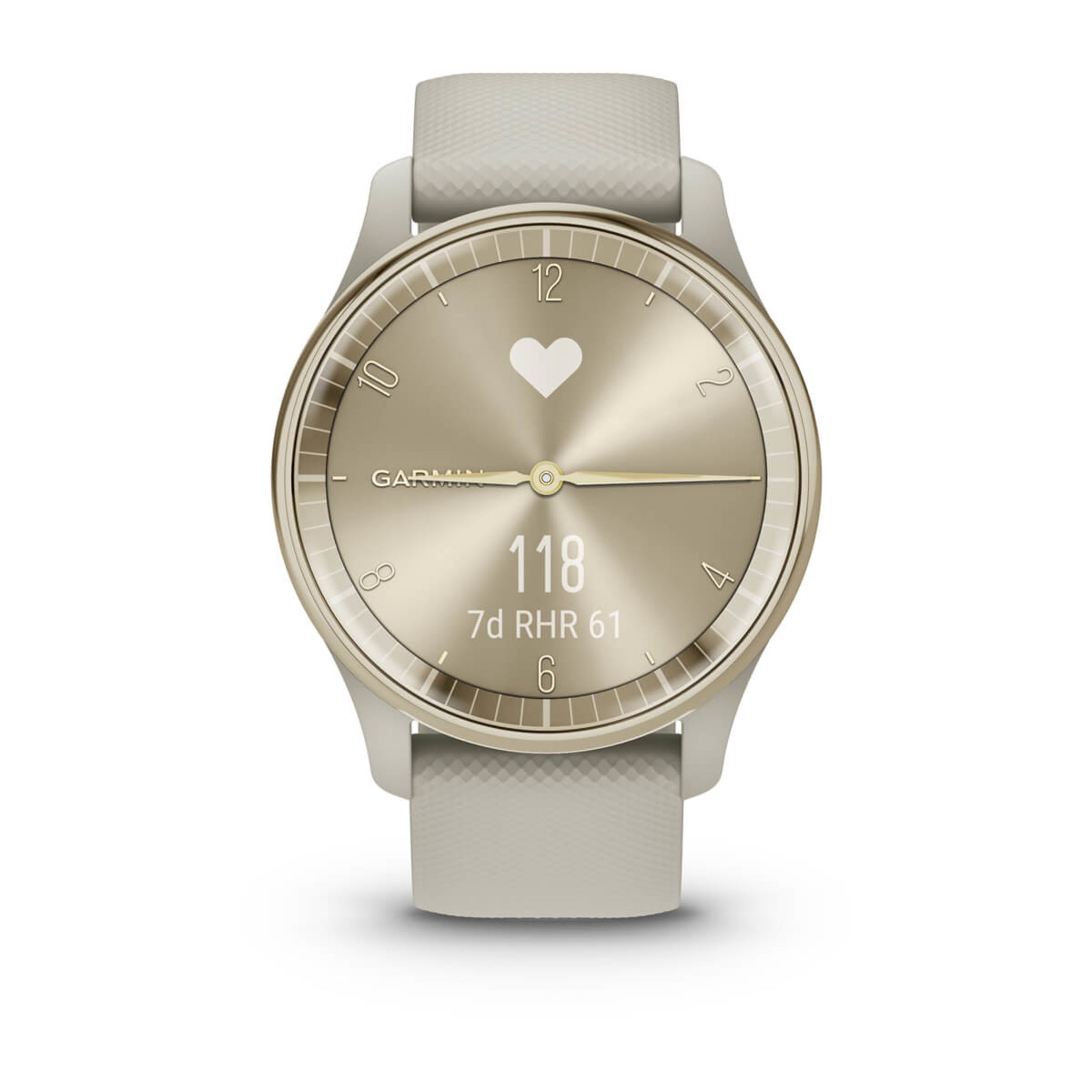 VíVomove Trend - Cream Gold Stainless Steel Bezel With French Gray Case And Silicone Band - Image 7