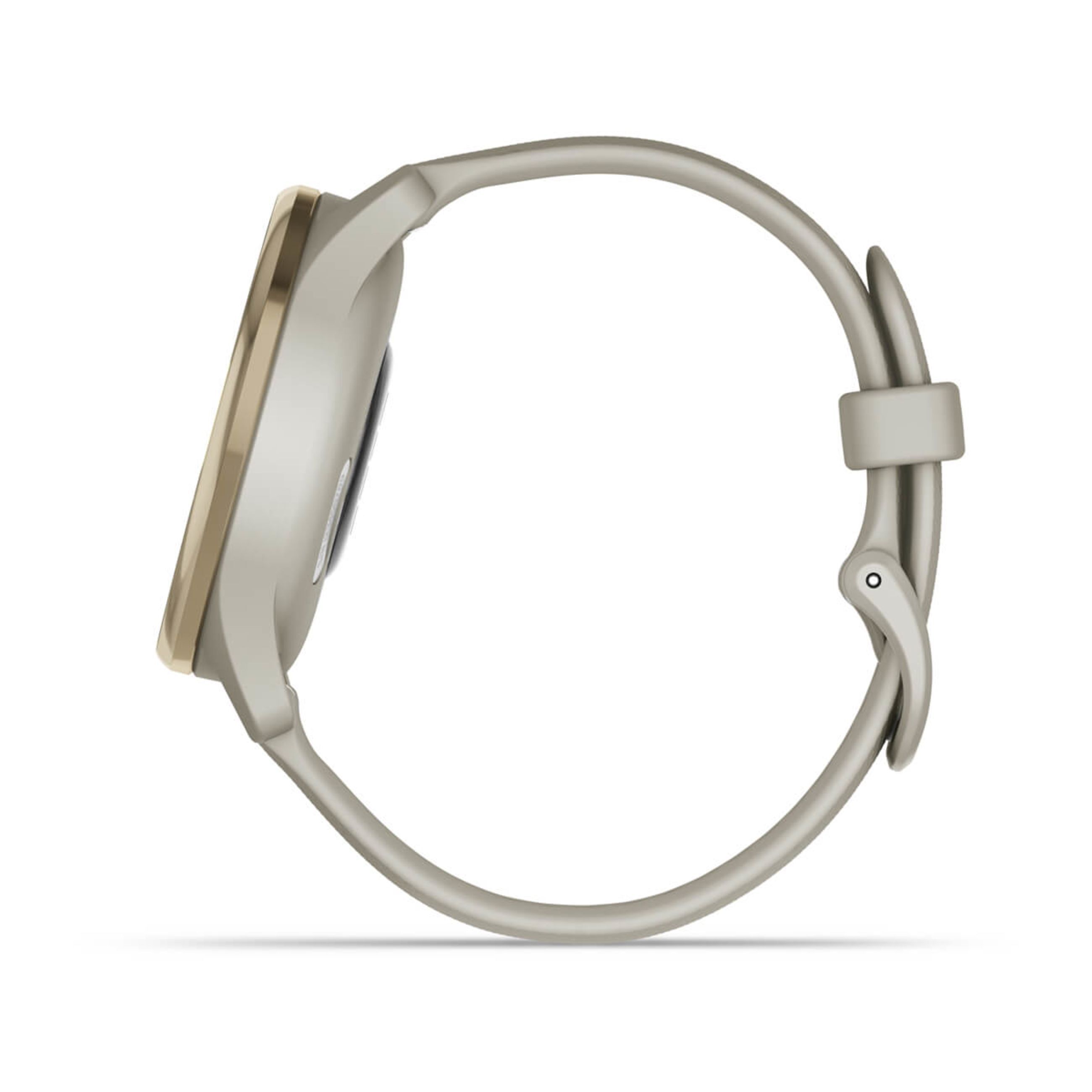 VíVomove Trend - Cream Gold Stainless Steel Bezel With French Gray Case And Silicone Band - Image 8