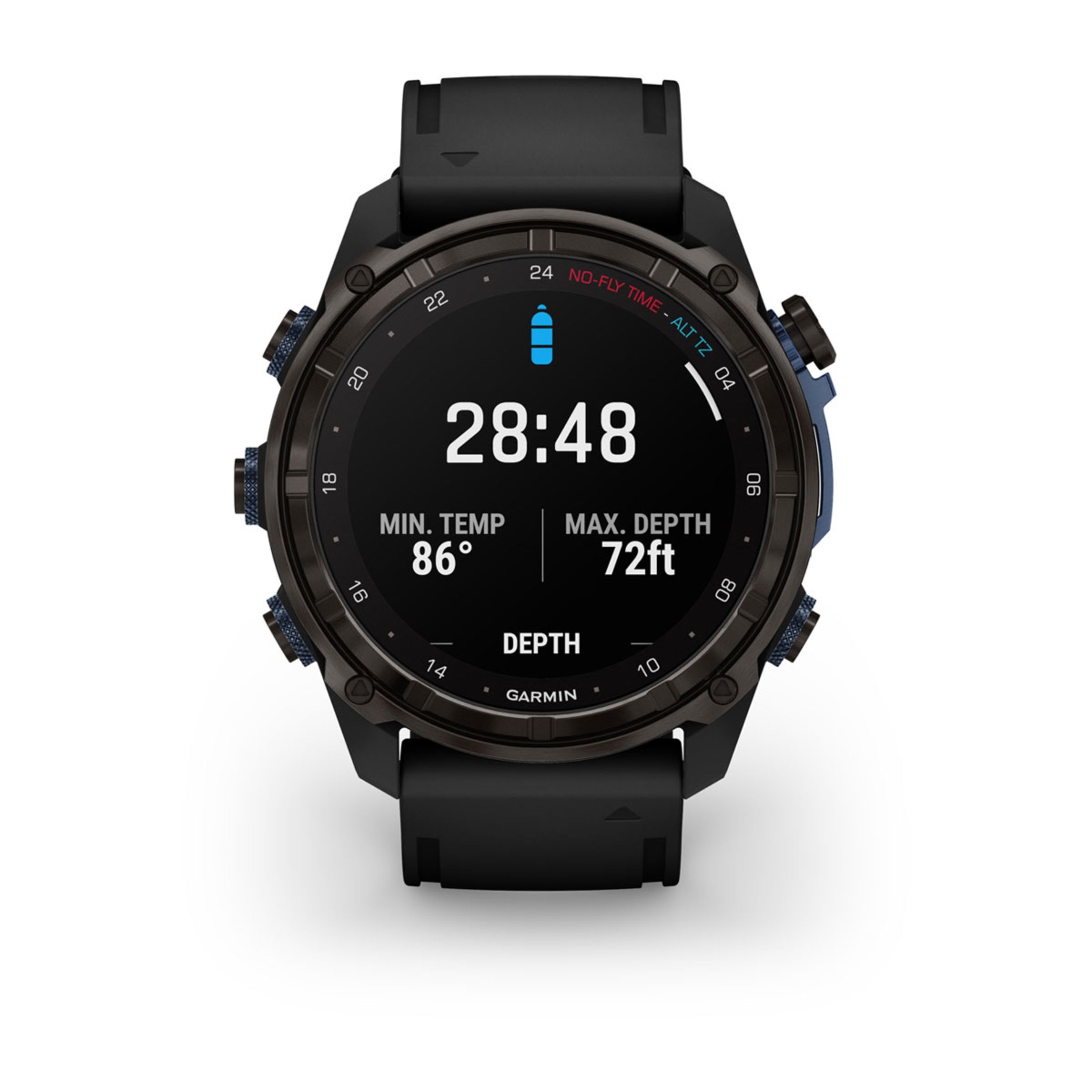 Descent Mk3 – 43 Mm - Carbon Gray Dlc Titanium With Black Silicone Band - Image 8