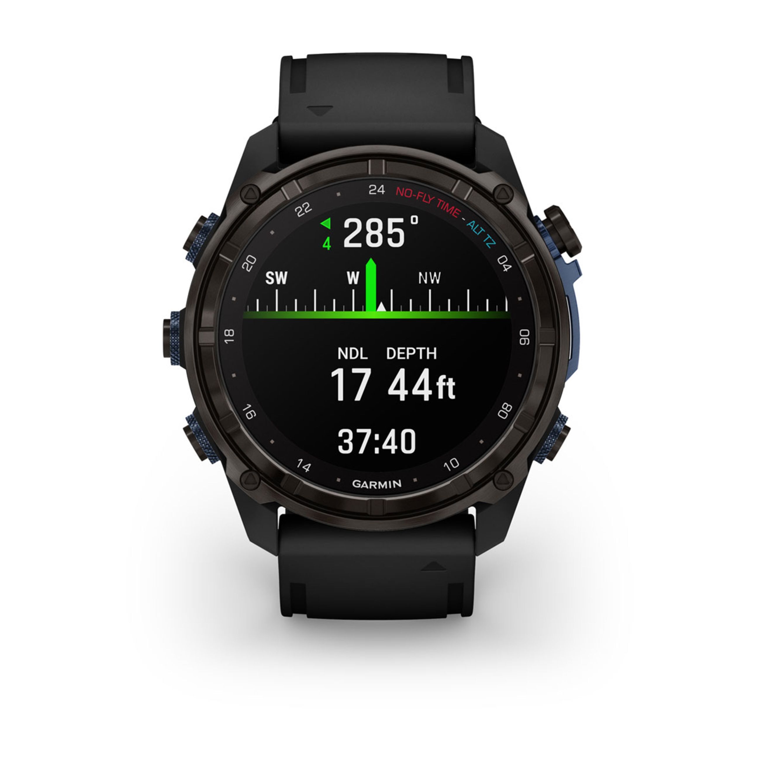 Descent Mk3 – 43 Mm - Carbon Gray Dlc Titanium With Black Silicone Band - Image 9