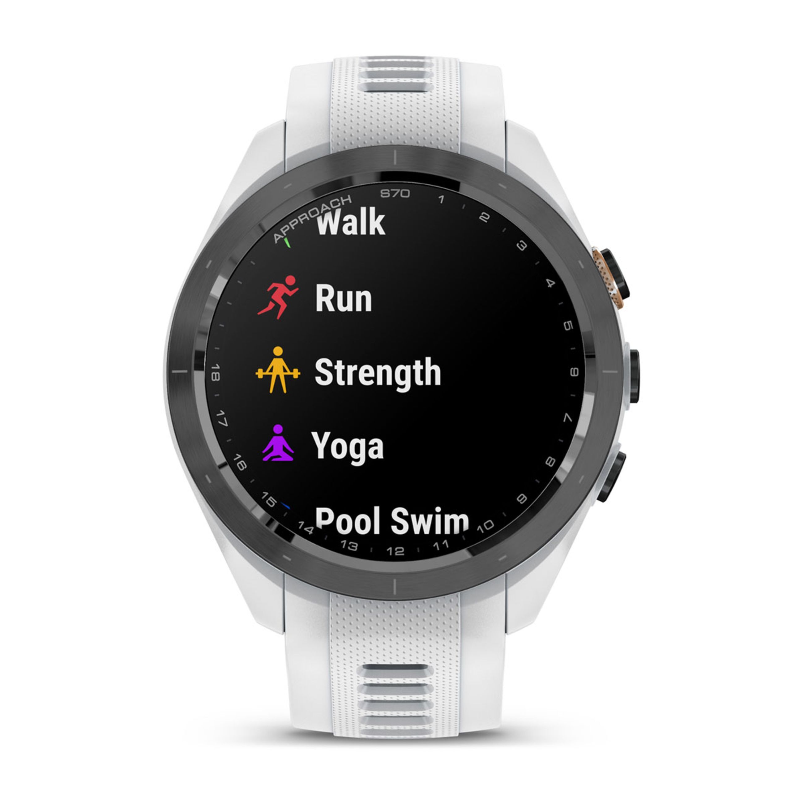 Approach S70 - 47 Mm - Black/Peach Ceramic Bezel With White Silicone Band - Image 10