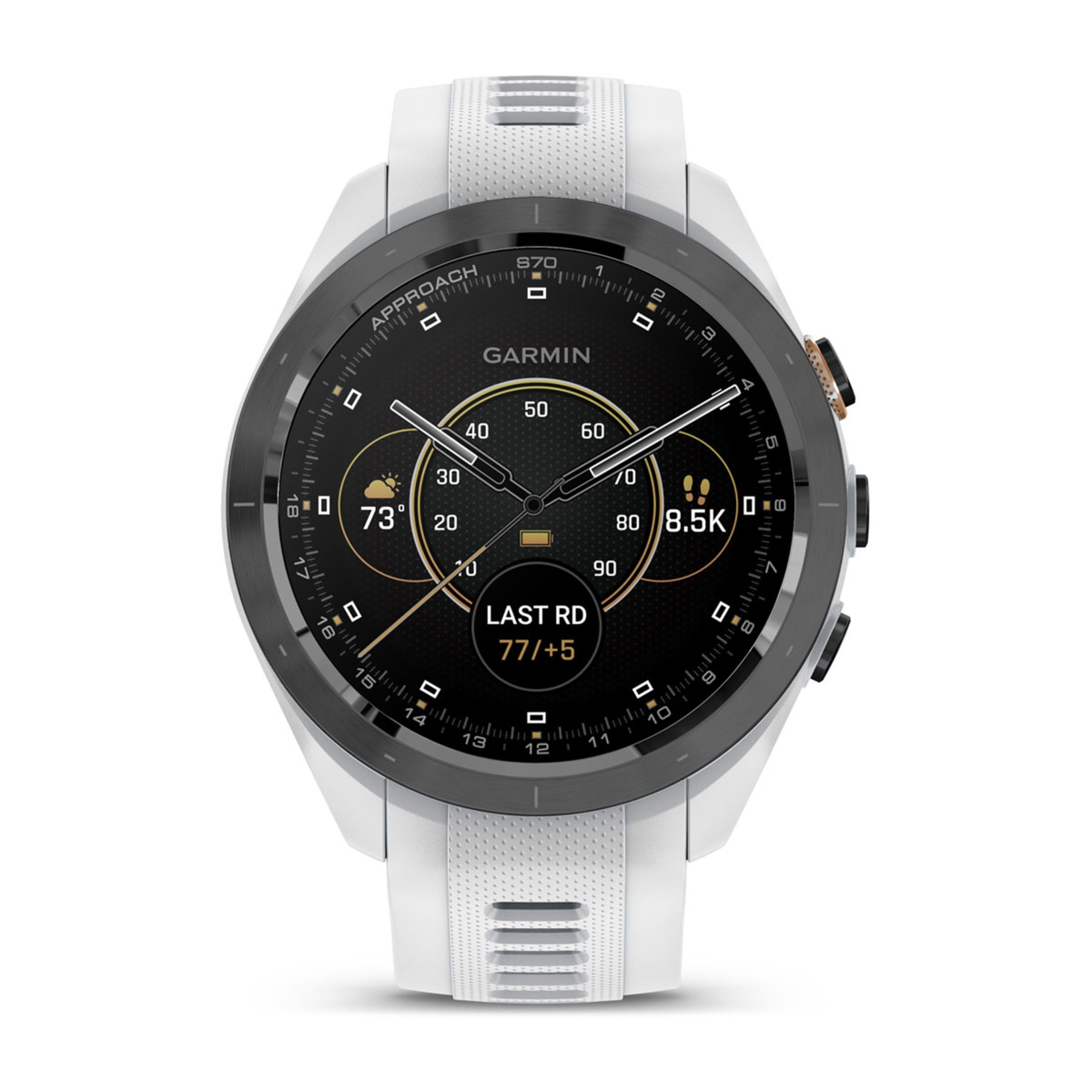 Approach S70 - 47 Mm - Black/Peach Ceramic Bezel With White Silicone Band - Image 11