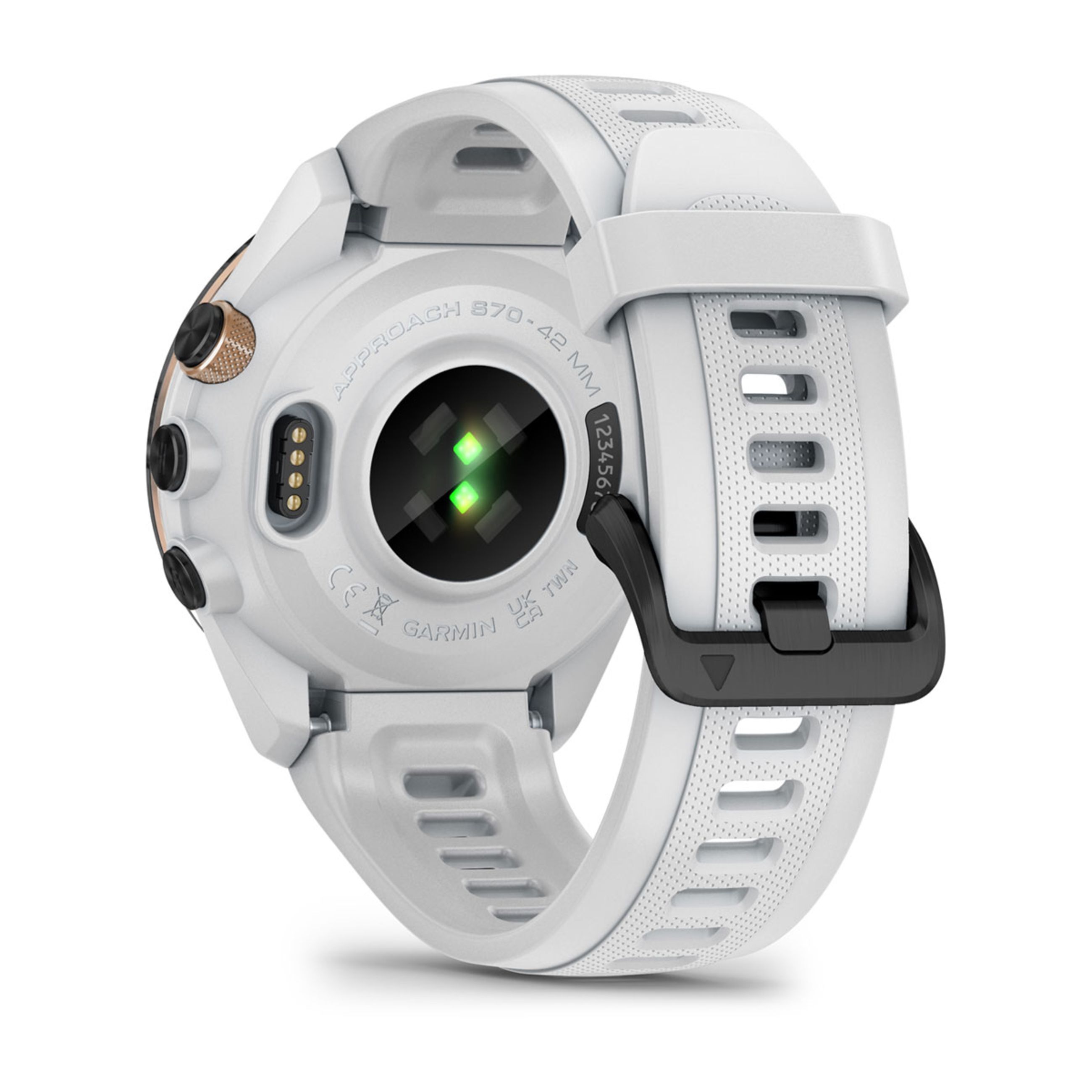 Approach S70 - 47 Mm - Black/Peach Ceramic Bezel With White Silicone Band - Image 12