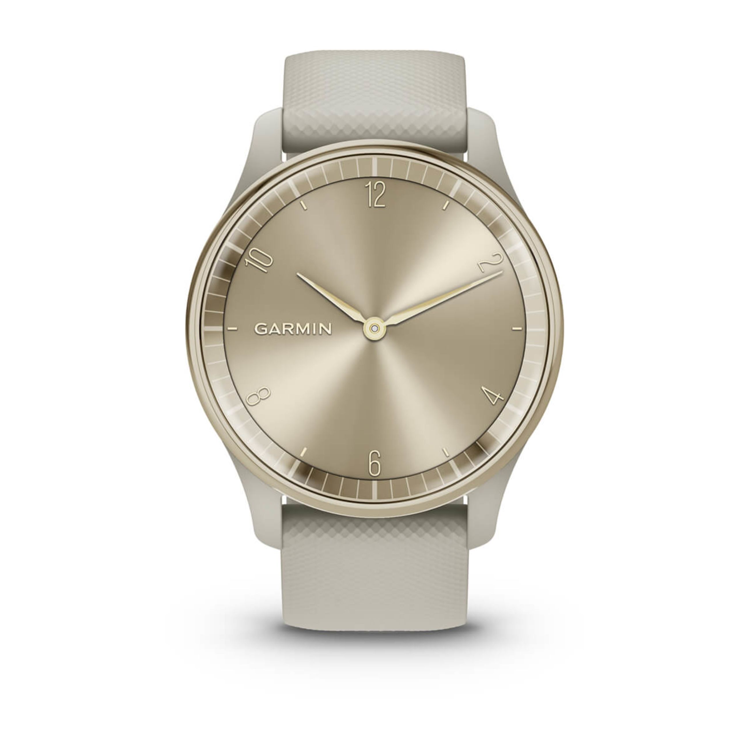 VíVomove Trend - Cream Gold Stainless Steel Bezel With French Gray Case And Silicone Band - Image 2
